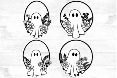 Halloween Ghost Wall Decoration SVG and PNG, Ghost SVG  for Laser Cut