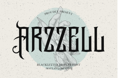 Arzzell Blackletter Display Font