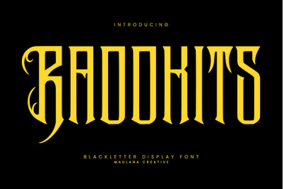 Raddkits Blackletter Display Font