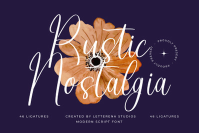 Rustic Nostalgia - Modern Script Font