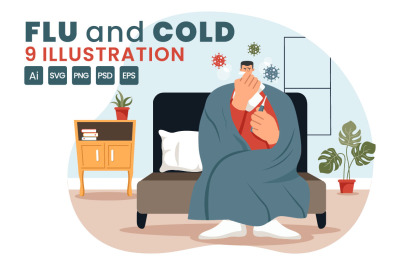 9 Flu and Cold Illustration