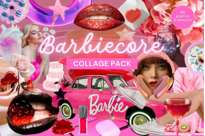 Barbiecore collage pack