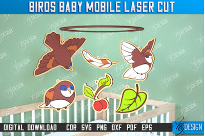 Sparrow Baby Mobile | Baby Room Dcor | New Born | CNC File