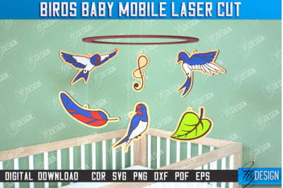 Swallow Baby Mobile | Baby Room Dcor | New Born | CNC File