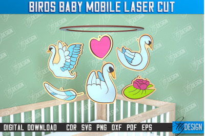 Swans Baby Mobile | Baby Room Dcor | New Born | CNC File