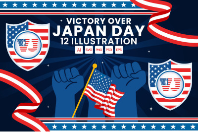 12 Victory Over Japan Day Illustration