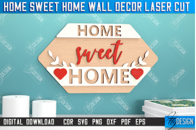 Home Sweet Home Wall Dcor | Happy Place | Housewarming Gift|Wall Sign