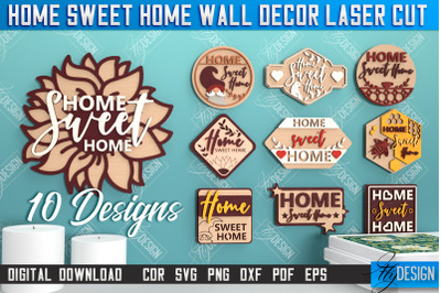 Home Sweet Home Wall Dcor Bundle | Housewarming Gift | Wall Sign