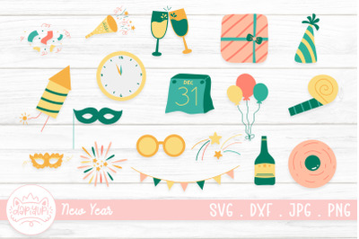 New Year Clipart Bundle | New Year SVG Sticker