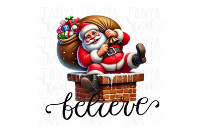 Believe PNG Digital Download, Christmas Digital Print for Crafting Pro