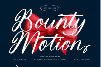 Bounty Motion - Modern Bold Font