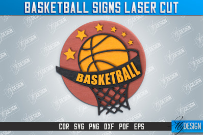 Basketball Sign | Sports Sign | Gift Idea | Laser Cut Wooden Shape