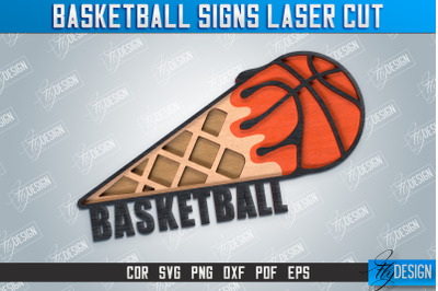 Basketball Sign | Sports Sign | Gift Idea | Laser Cut Wooden Shape