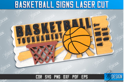 Basketball Sign | Sports Sign | Gift Idea | Laser Cut Wooden Shape