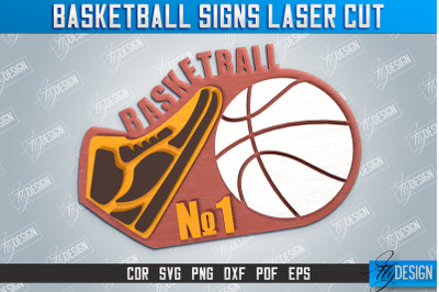 Basketball Sign | Sports Sign | Gift Idea | Laser Cut Wooden Shape