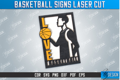 Basketball Sign | Sports Sign | Gift Idea | Laser Cut Wooden Shape