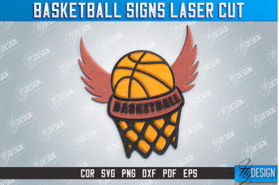 Basketball Sign | Sports Sign | Gift Idea | Laser Cut Wooden Shape