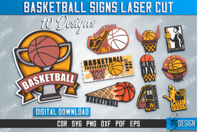 Basketball Sign Bundle| Sports Sign | Gift Idea | Laser Cut Shape