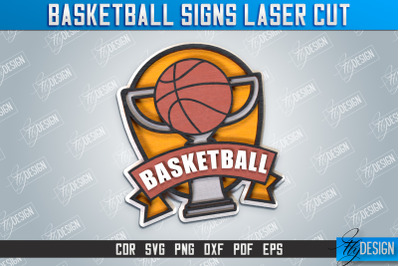 Basketball Sign | Sports Sign | Gift Idea | Laser Cut Wooden Shape