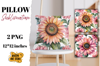 Sunflower pillow sublimation. 2 design