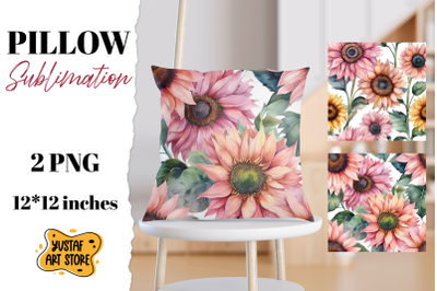 Sunflower pillow sublimation. 2 design