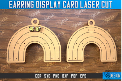 Earring Display Card | Rainbow Shaped Display | Jewelry |CNC