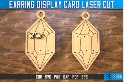 Earring Display Card Laser Cut | Crystal&nbsp;Shaped Display | Jewelry| CNC