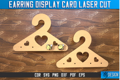 Earring Display Card Laser Cut | Hanger&nbsp;Shaped Display | Jewelry | CNC