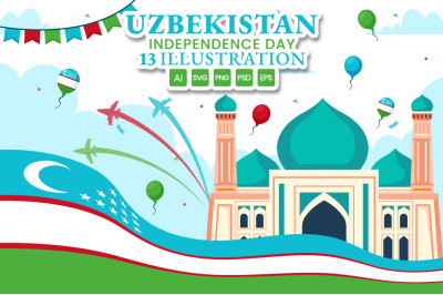 13 Uzbekistan Independence Day Illustration