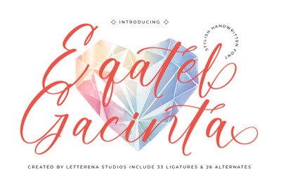 Eqatel Gacinta - Stylish Handwritten Font