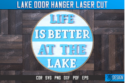 Lake Door Hanger | Door Sign Template | Rustic | Wall Sign