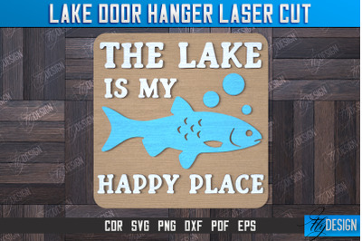Lake Door Hanger | Door Sign Template | Rustic | Wall Sign