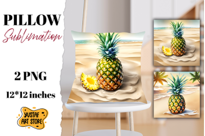 Beach pillow sublimation. 2 summer pillow design