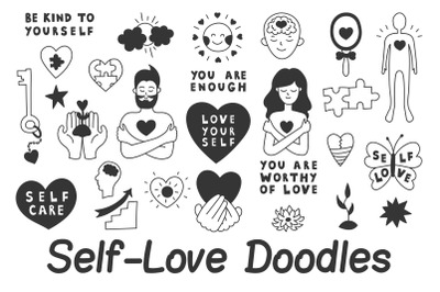 Self-Love Doodles  PNG Clipart