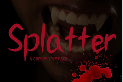 Splatter | A Creepy Typeface