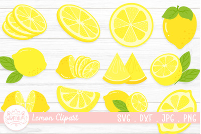 Lemon Clipart Bundle | Summer Fruit SVG
