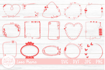 Heart Frame Clipart Bundle | Love Frame