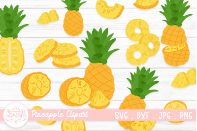 Pineapple Clipart Bundle | Summer Fruit SVG Bundle