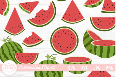 Watermelon Clipart Bundle | Summer Fruit