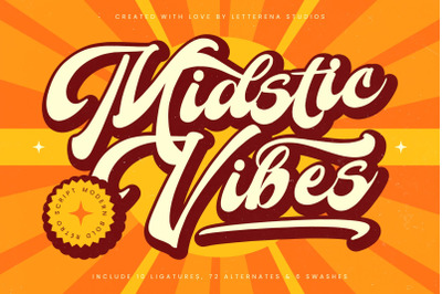 Midstic Vibes - Modern Bold Retro Script