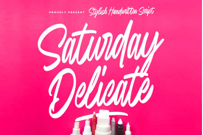 Saturday Delicate stylish handwritten script