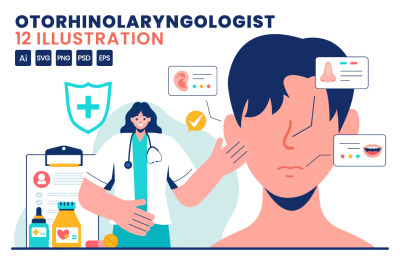 12 Otorhinolaryngologist Illustration