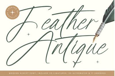 Feather Antique - Modern Script Font