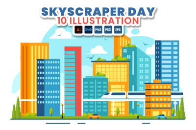 10 Skyscraper Day Illustration