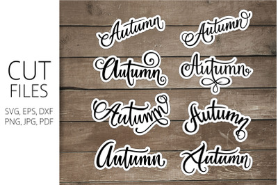 Autumn Lettering Stickers