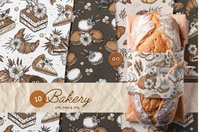 Pastry Chef Bakery Pattern Set