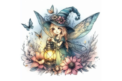 A fairy with a glowing lantern