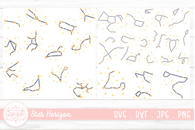 Star Horizon And Constellation Clipart Bundle | Zodiac SVG