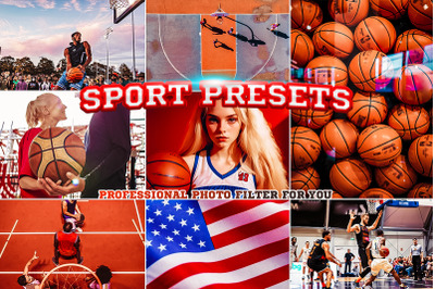 Sport lightroom presets photo filter basketball