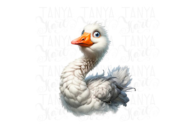 Funny Goose PNG Digital Print for Crafting &amp; T-Shirt Designs, Goose Su